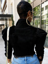 Abrigos vaqueros vintage con botones recortados y desgastados